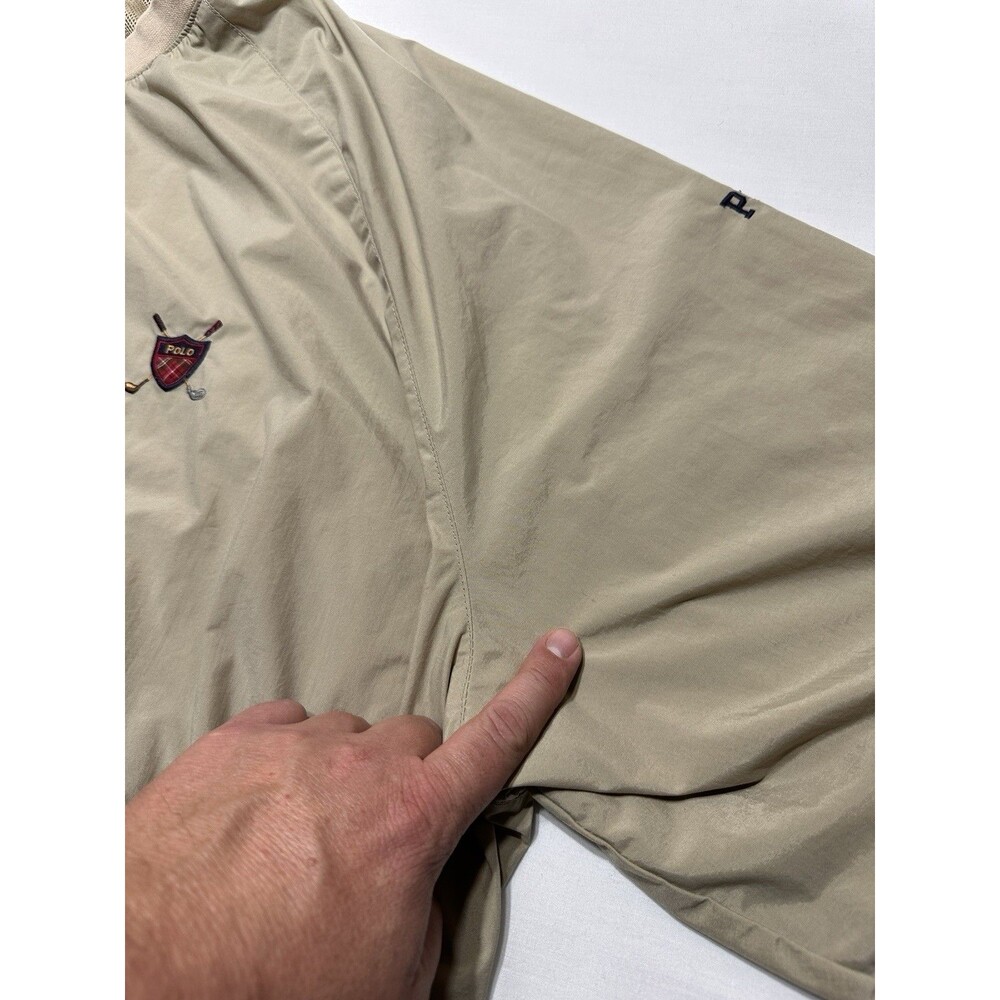 Polo Ralph Lauren Mens Size XL Mesh Lined Golf Windbreaker Vintage Logo *READ - Picture 2 of 14